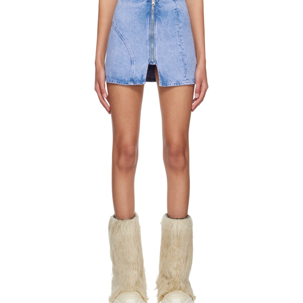 Blue Denim Mini Skirt
